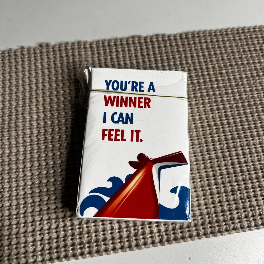 Carnival Cruise Line Playing Cards Winner I Can Feel It Funnel Logo Deck
